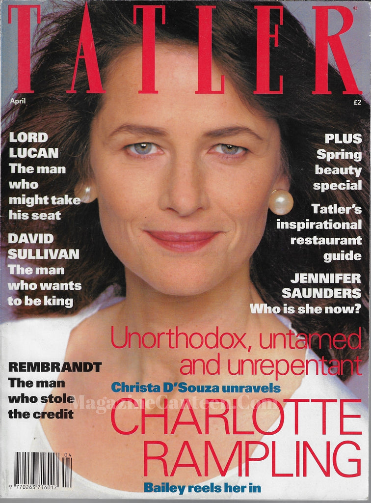 Tatler Magazine - Charlotte Rampling – magazine canteen