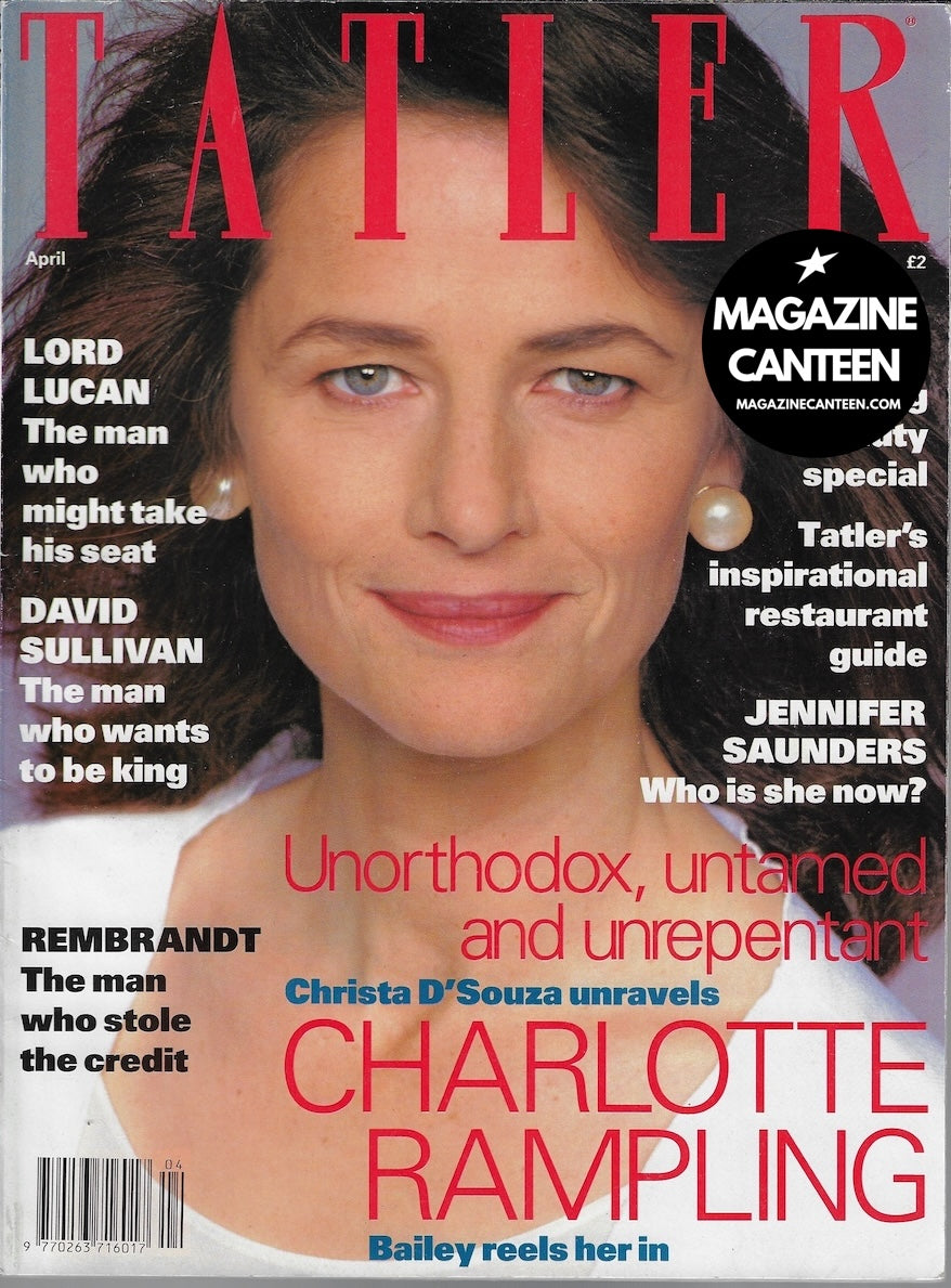 Tatler Magazine - Charlotte Rampling JENNIFER SAUNDERS Julian Sands