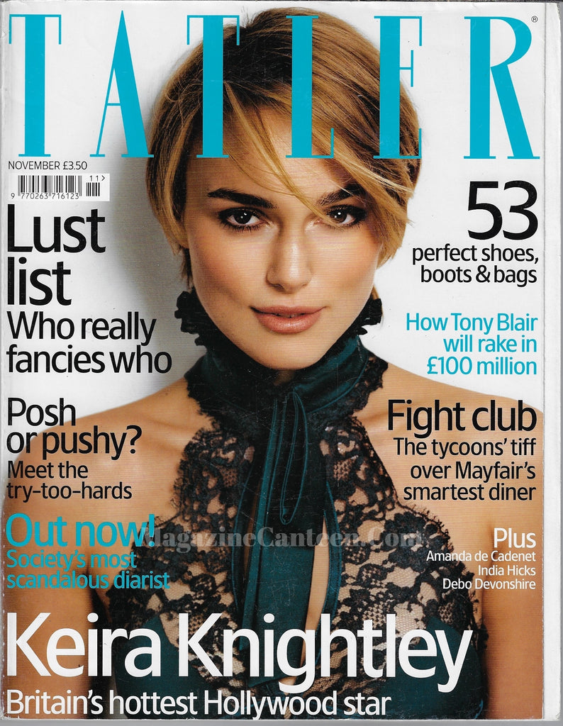 Tatler Magazine - Keira Knightley – magazine canteen