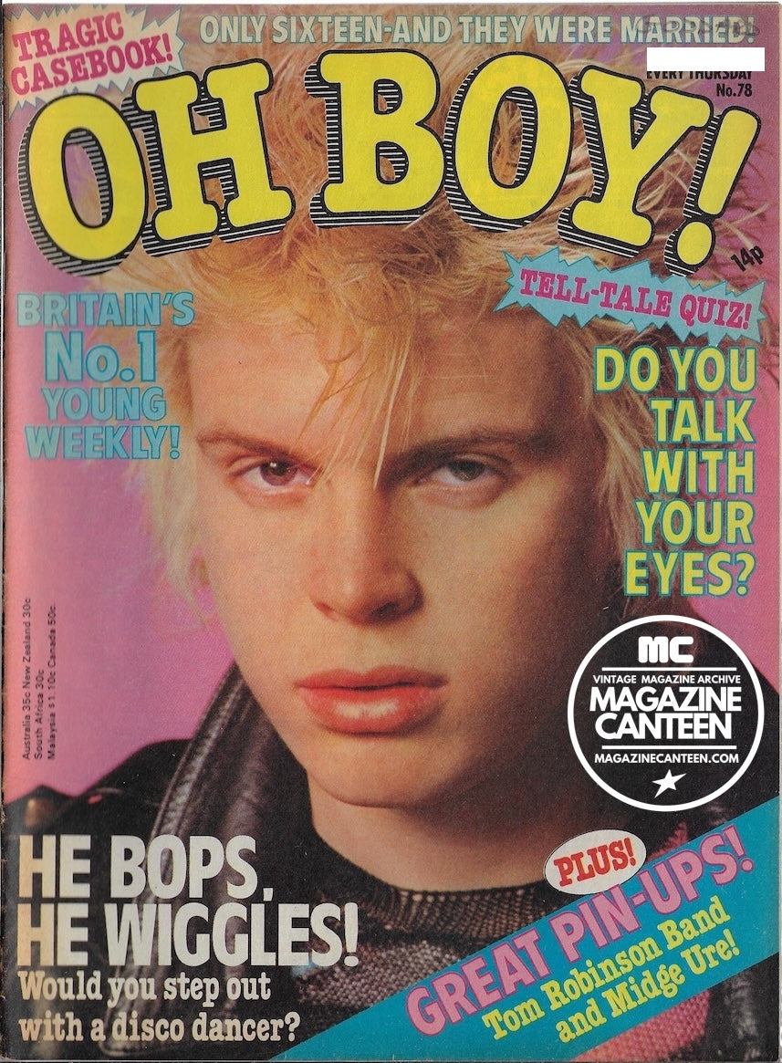 Oh Boy Magazine - Billy Idol RARE Young 1978