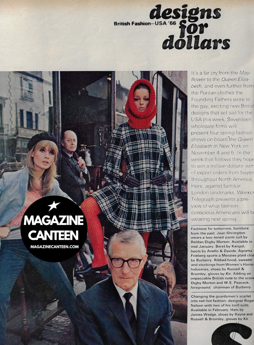 The Telegraph Magazine - JEAN SHRIMPTON Design For Dollars VERNIER 1965
