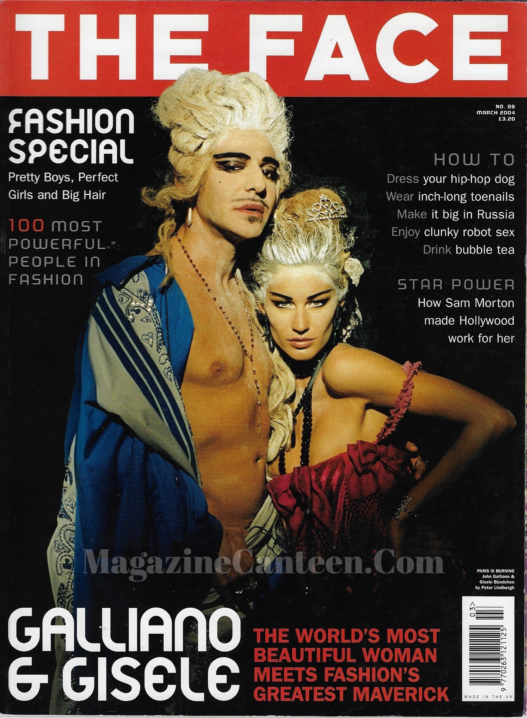 The Face Magazine 2004 - Gisele Bundchen Galliano – magazine canteen