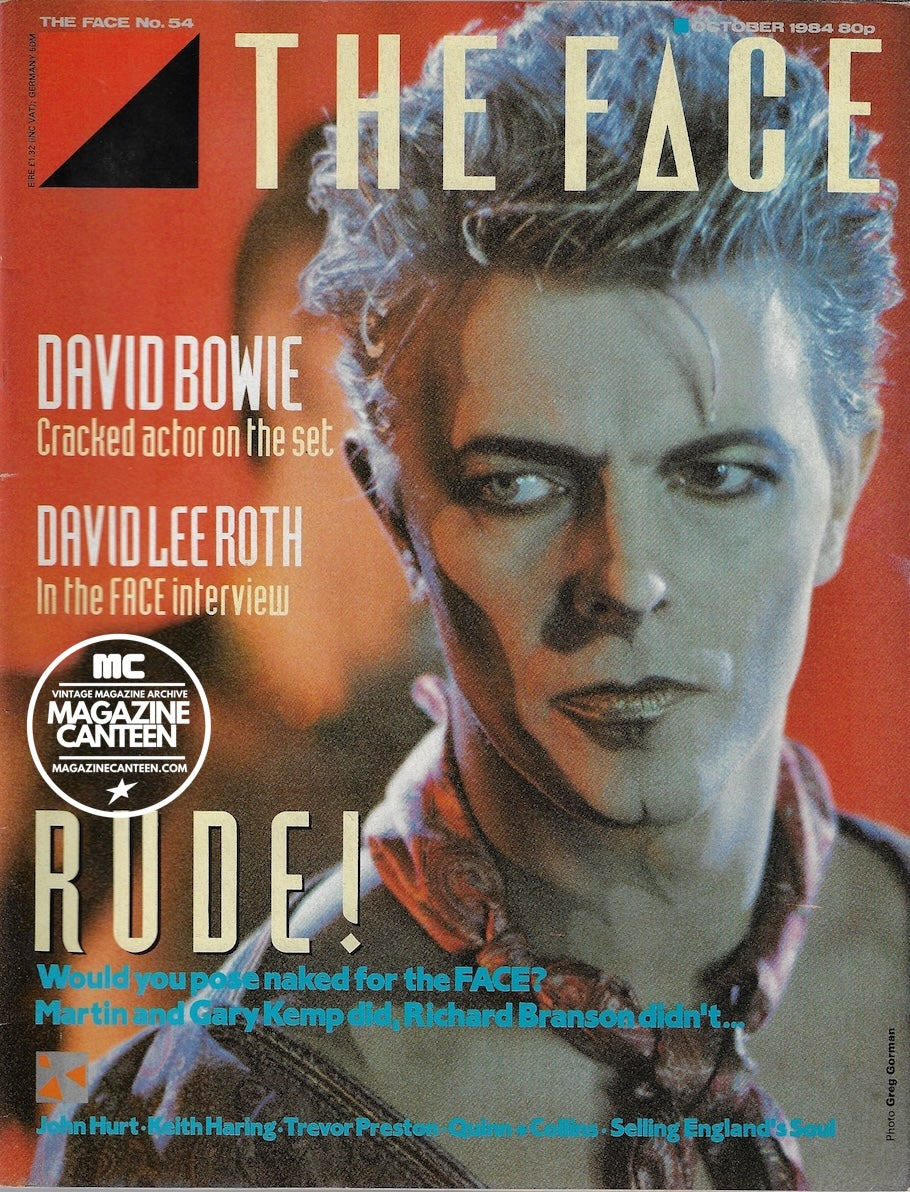 The Face Magazine 1984 - DAVID BOWIE John Hurt Michael Clark OCTOBER