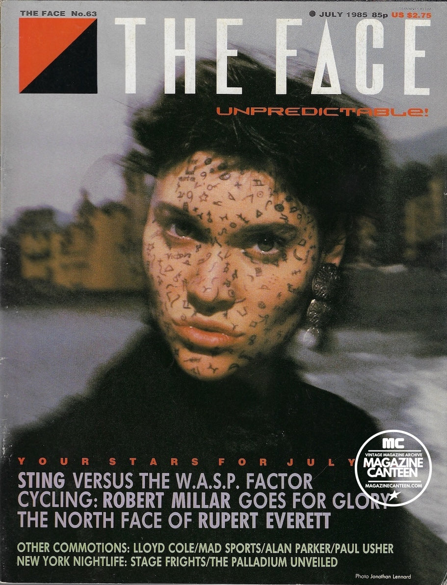 The Face Magazine 1985 - Peggy O Connor STING Rupert Everett