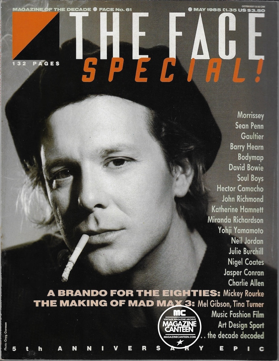 The Face Magazine 1985 - MICKEY ROURKE Nick Knight Bodymap