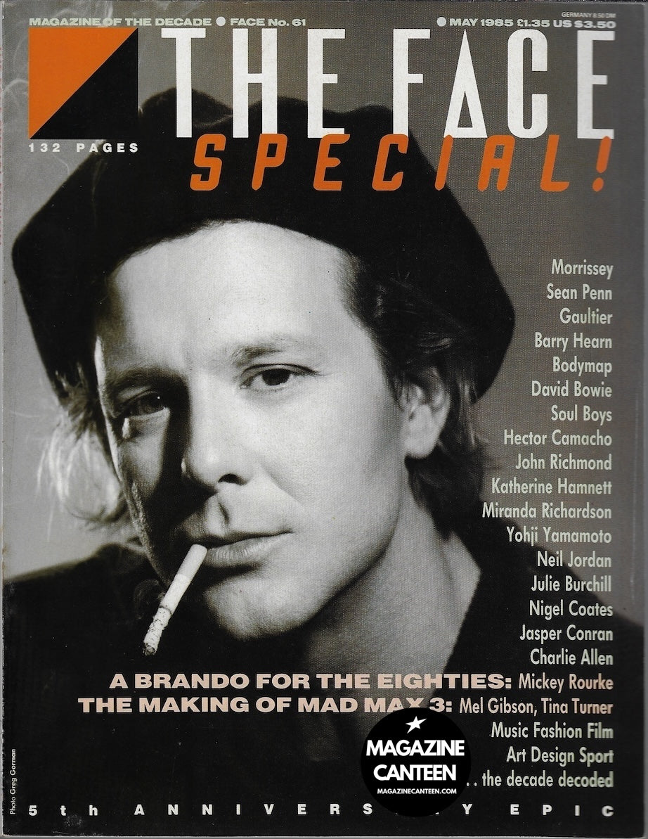 The Face Magazine 1985 - MICKEY ROURKE Nick Knight Bodymap