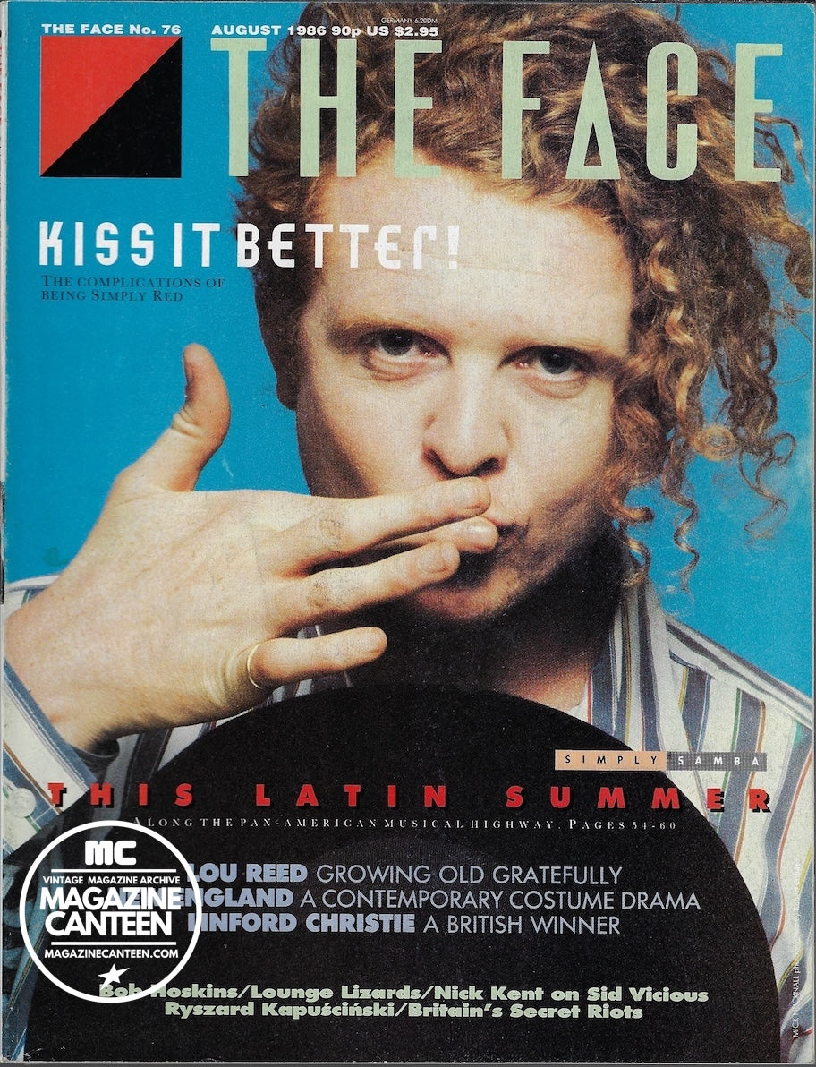 The Face Magazine 1986 - Mick Hucknall LOU REED Linford Christie