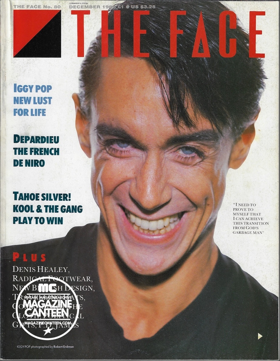 The Face Magazine 1986 - IGGY POP Gerard Depardieu NIGEL SHAFRAN