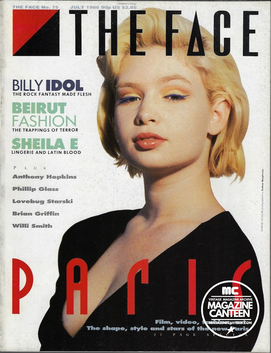 The Face Magazine 1986 - Marthe Lagoche BILLY IDOL Anthony Hopkins