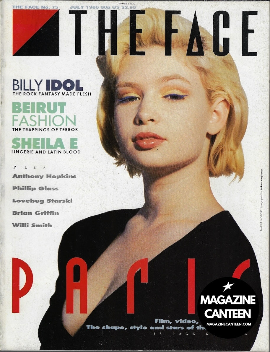 The Face Magazine 1986 - Marthe Lagoche BILLY IDOL Anthony Hopkins