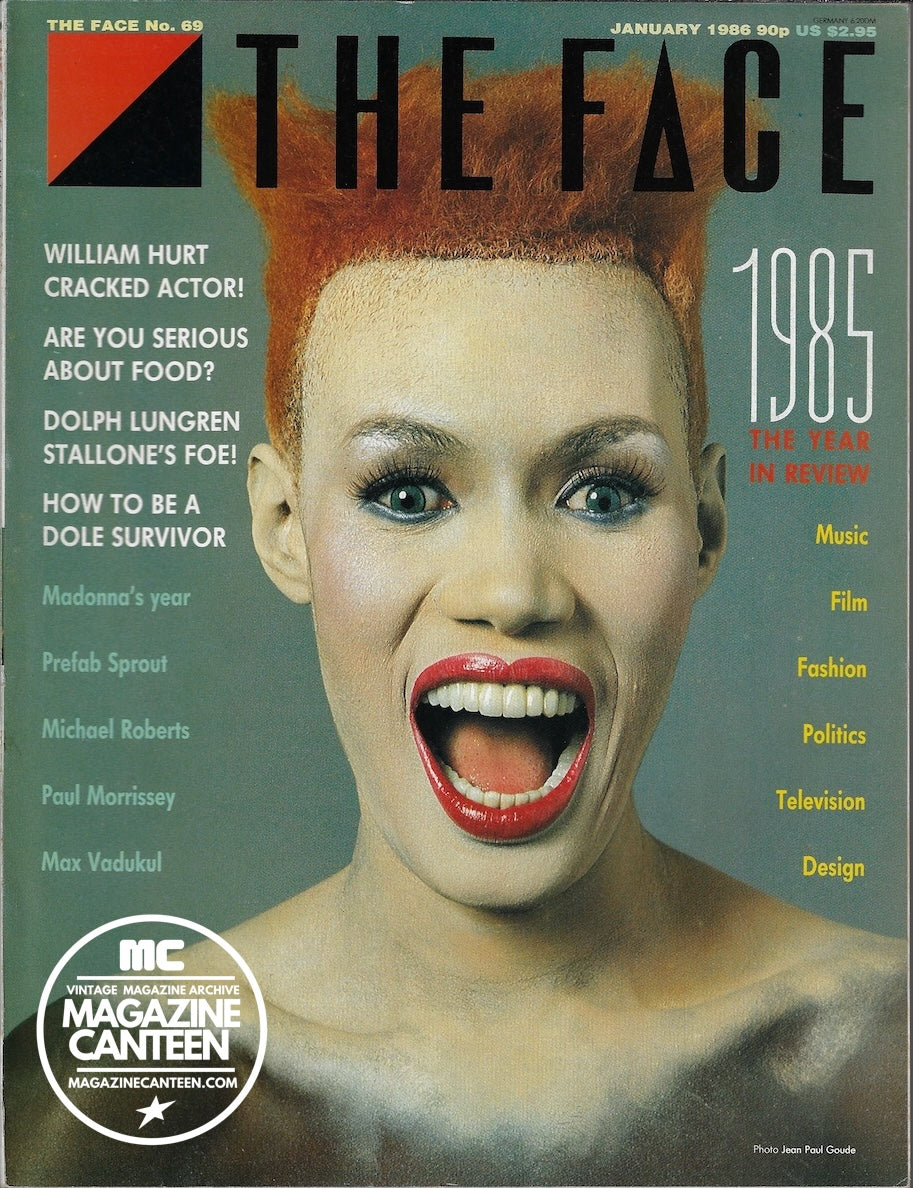 The Face Magazine 1986 - GRACE JONES Dolph Lundgren William Hurt