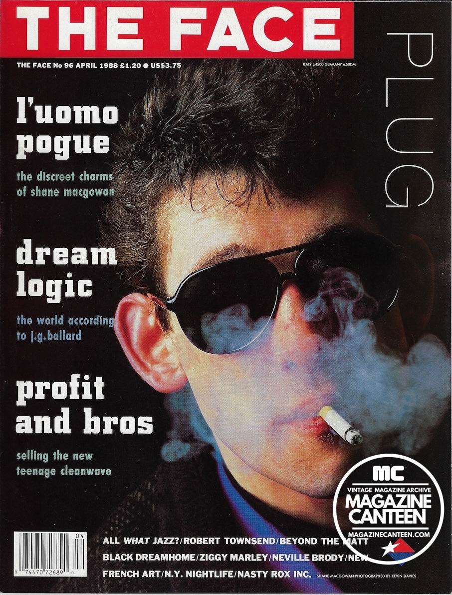 The Face Magazine 1988 - Shane MacGowan BROS The Pogues