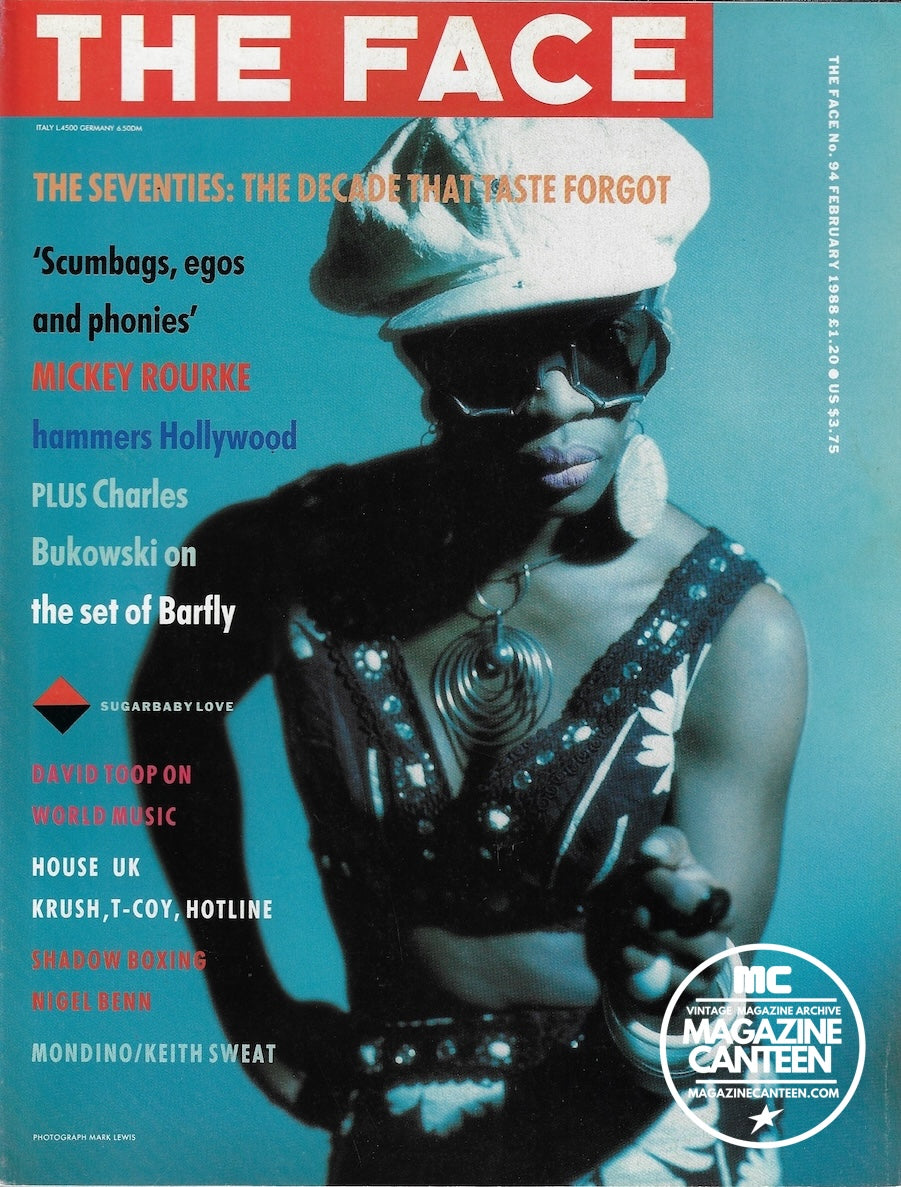The Face Magazine 1988 - Mickey Rourke Charles Bukowski