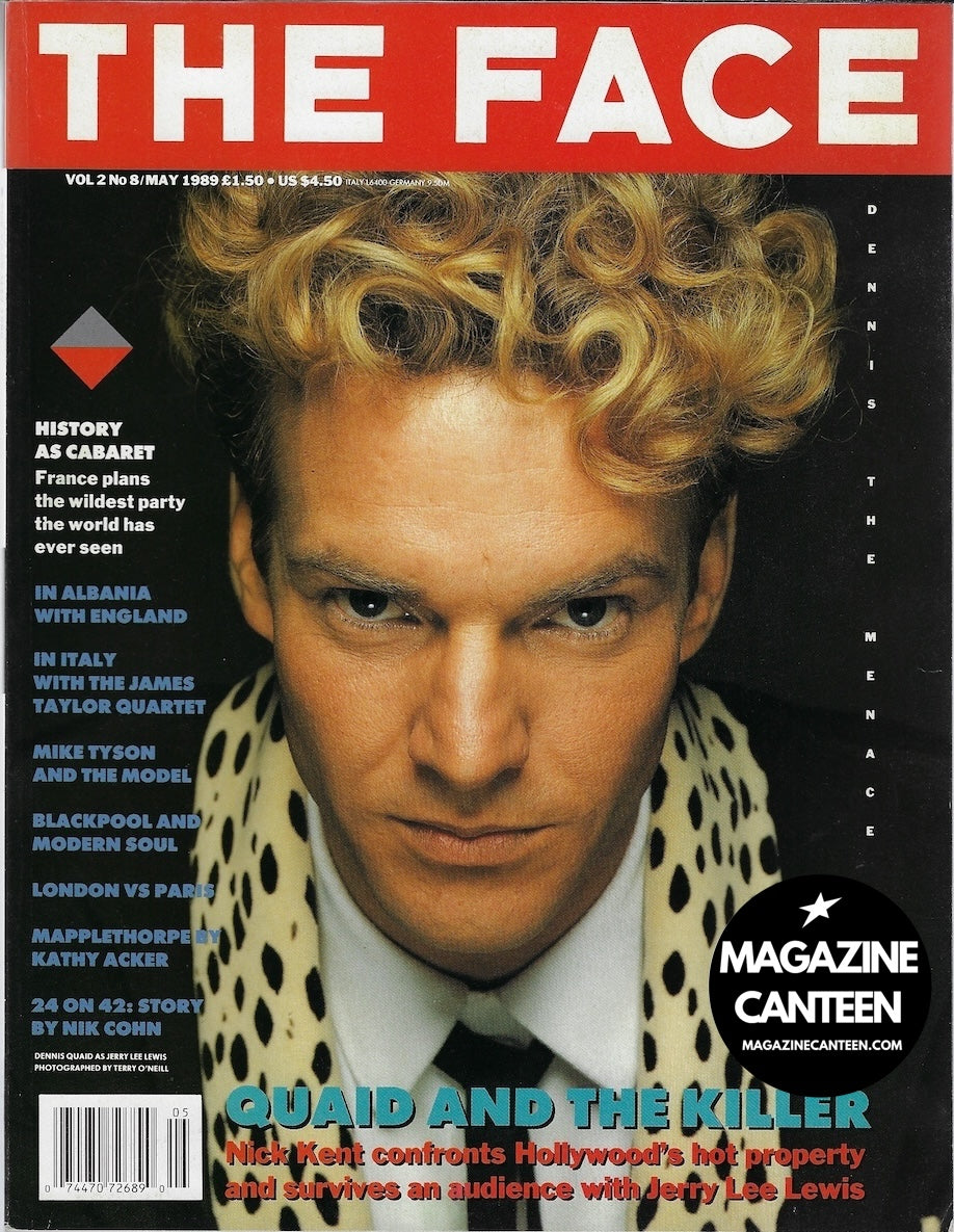 The Face Magazine 1989 - Dennis Quaid Terry O'Neill