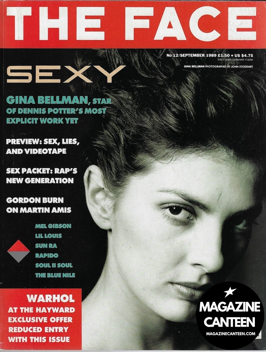 The Face Magazine 1989 - GINA BELLMAN Andy Warhol MEL GIBSON