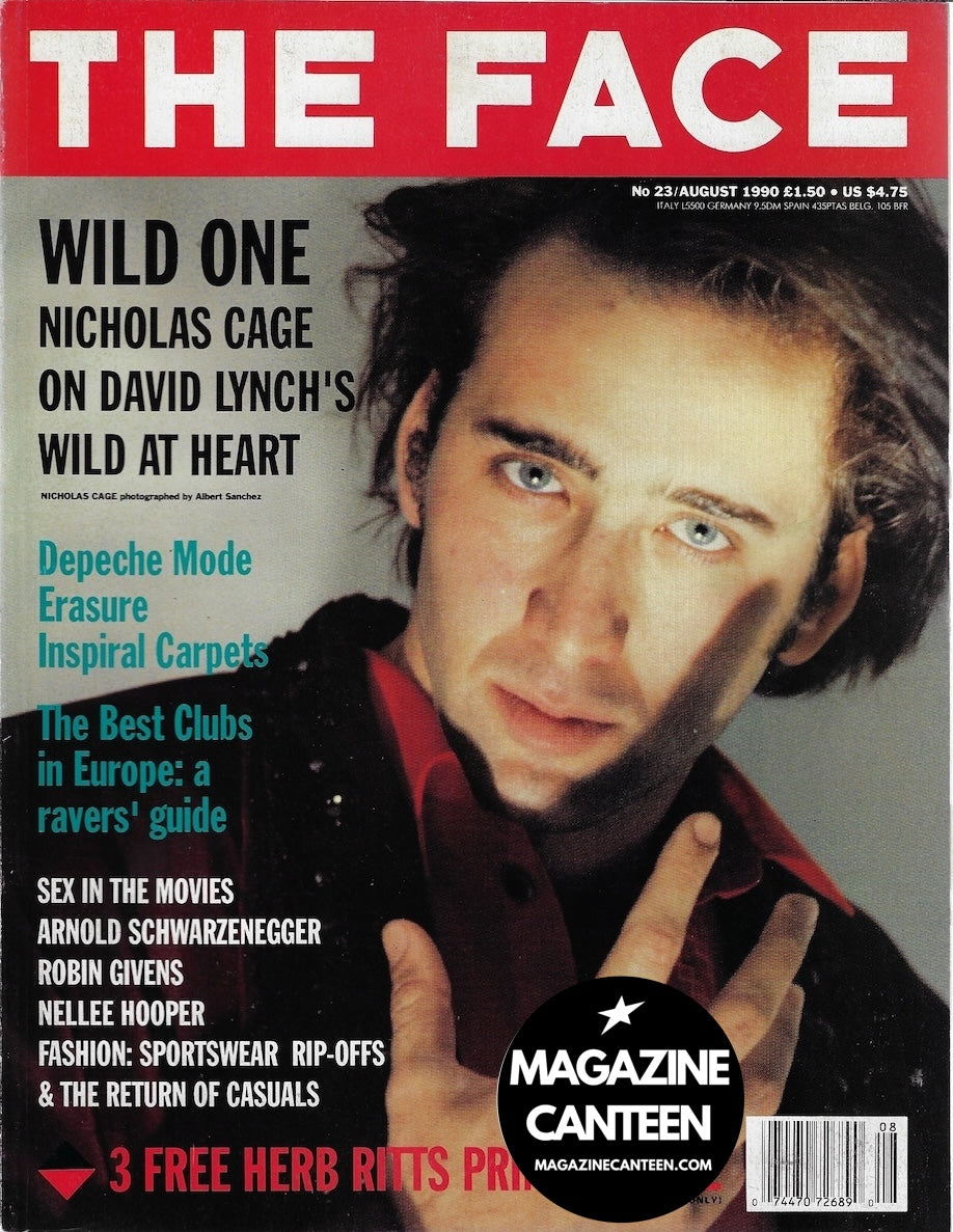 The Face Magazine 1990 - Nicolas Cage ROBIN GIVENS Mute Records