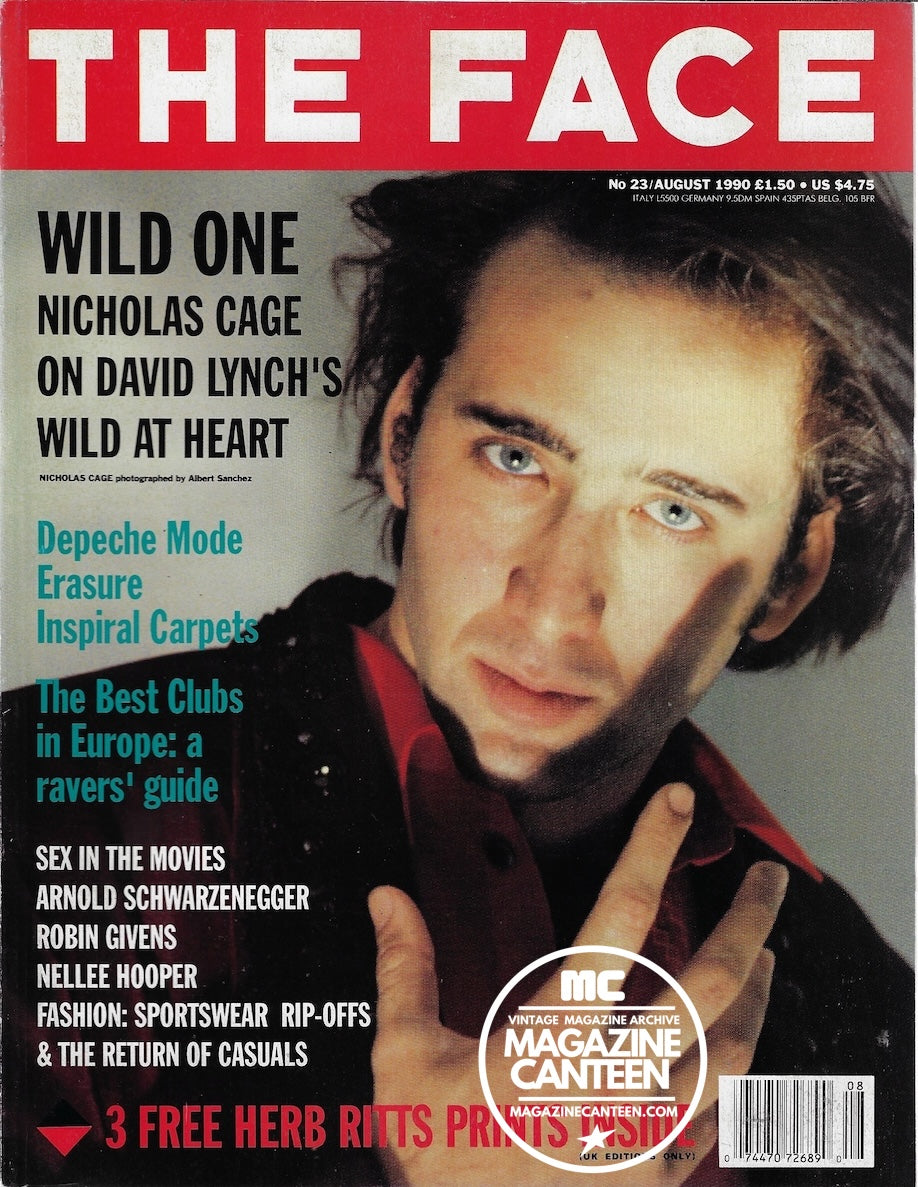 The Face Magazine 1990 - Nicolas Cage ROBIN GIVENS Mute Records