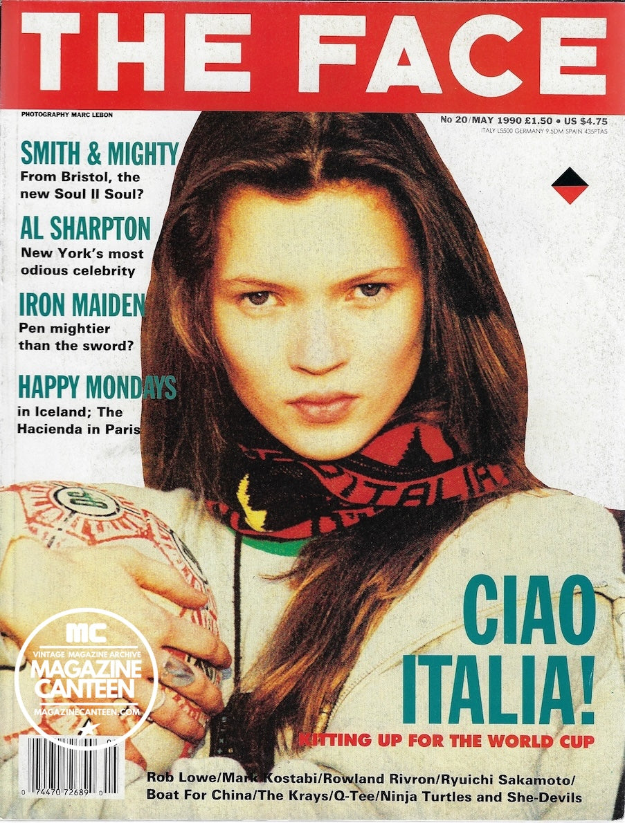 The Face Magazine - May 1990 KATE MOSS 1st Cover