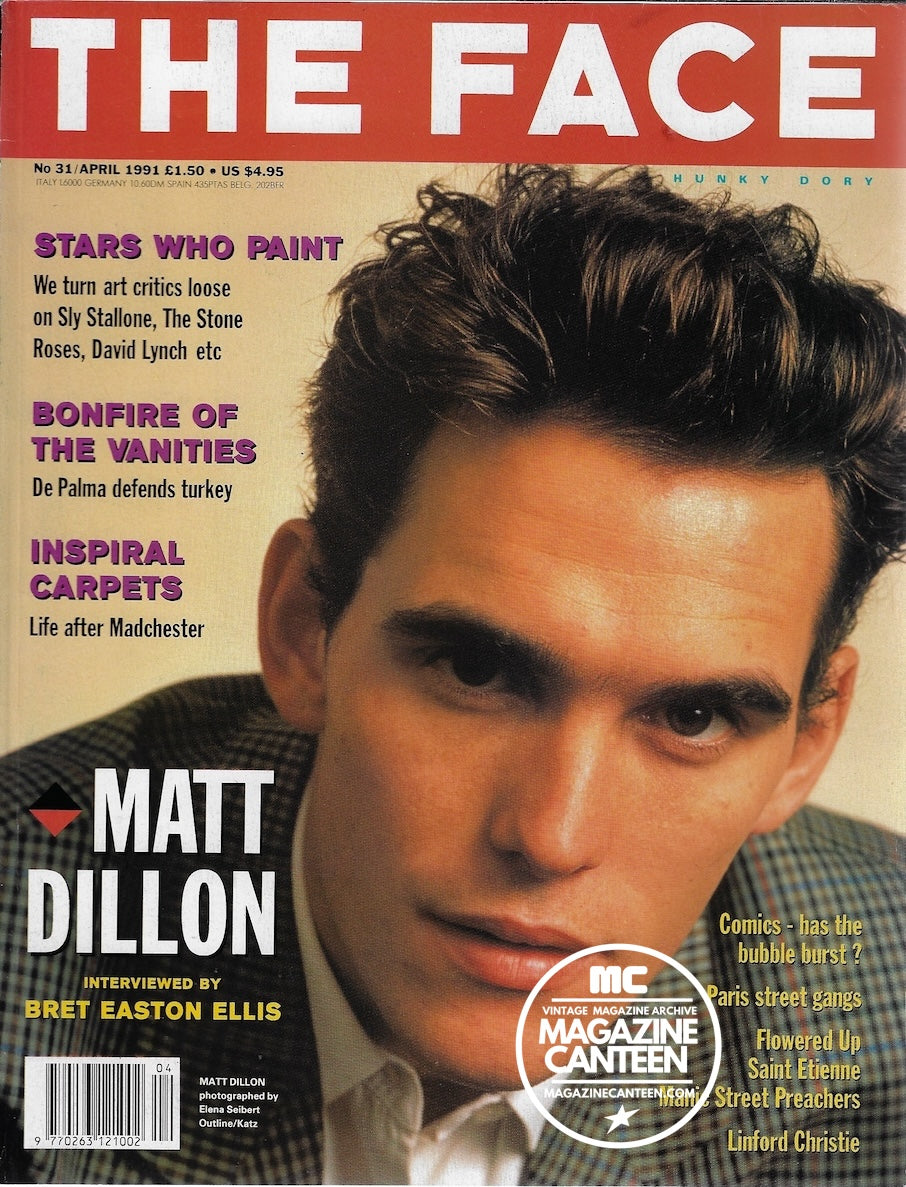 The Face Magazine 1991 - MATT DILLON Manic Street Preachers