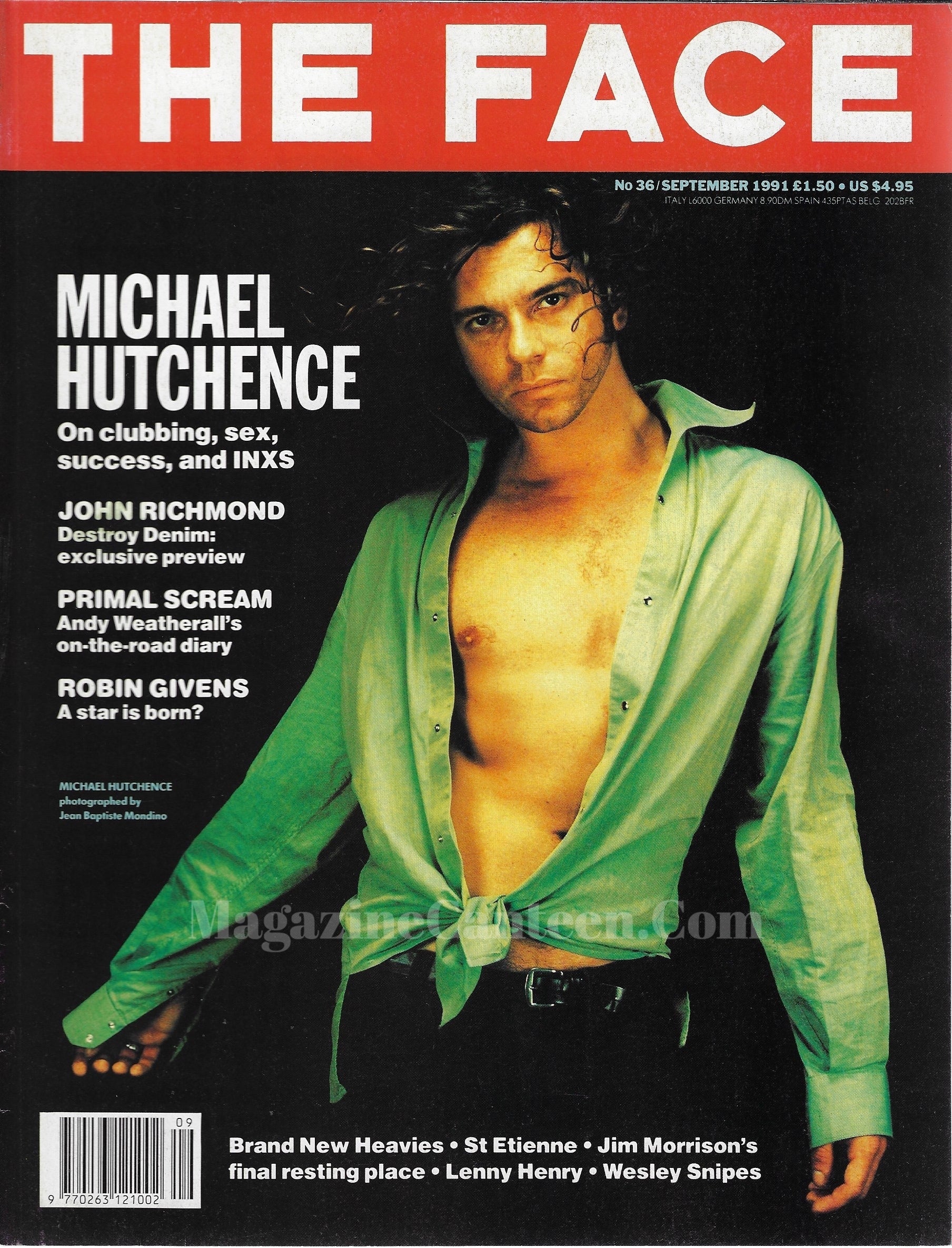 The Face Magazine 1991 - Michael Hutchence – magazine canteen