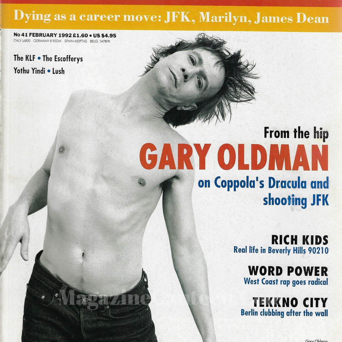 The Face Magazine 1992 Gary Oldman Magazine Canteen