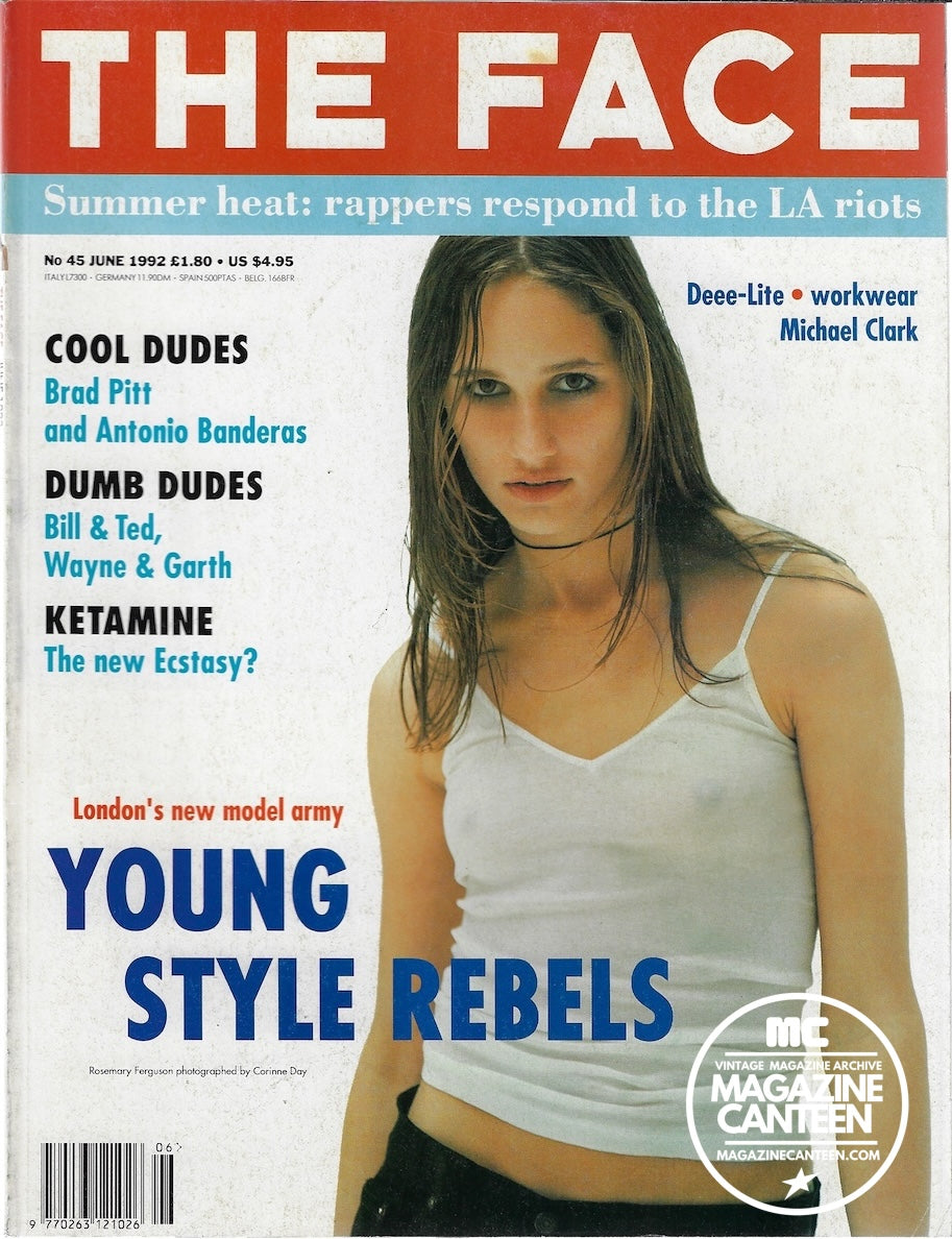 The Face Magazine 1992 - Rosemary Ferguson BRAD PITT Corinne Day