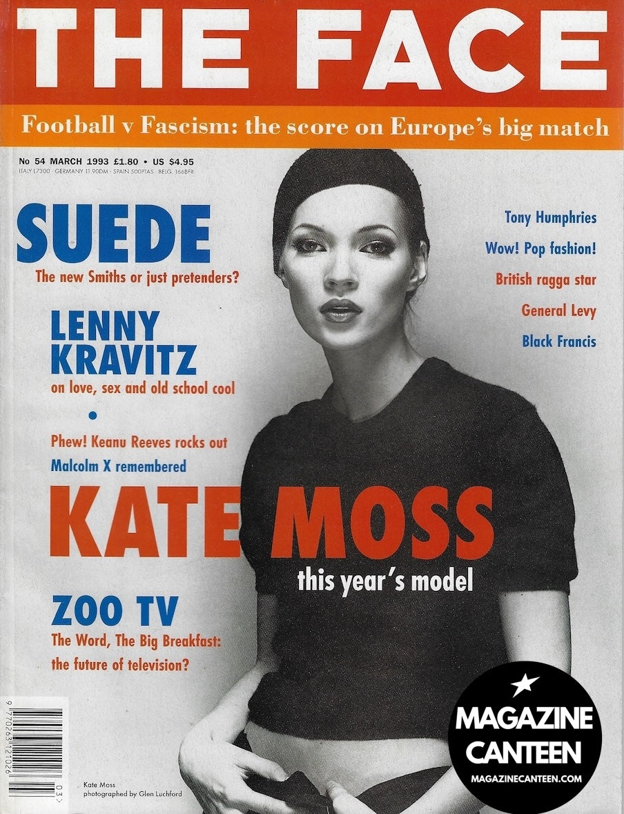 The Face Magazine 1993 - KATE MOSS Lenny Kravitz SUEDE