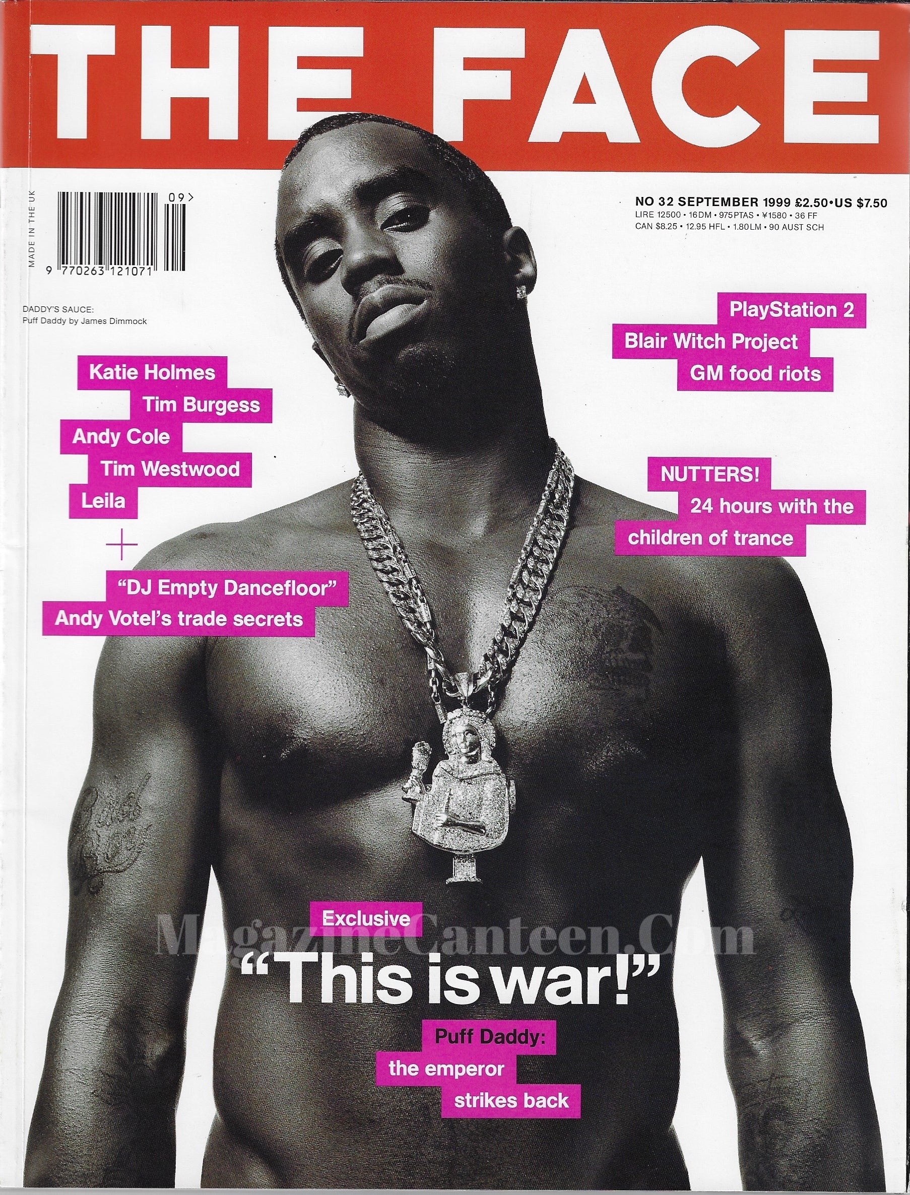Puff Magazine The Face Magazine 1999 - Puff Daddy – magazine canteen