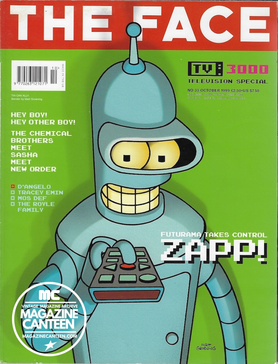 The Face Magazine 1999 - Futurama BENDER Steven Klein TRACEY EMIN