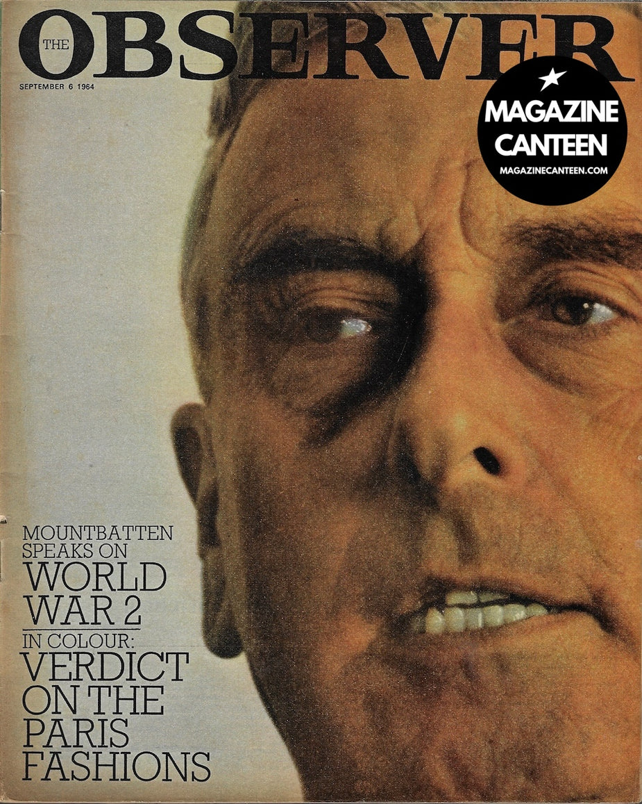The Observer Magazine - Lord Mountbatten JAMES BOND First Issue ...