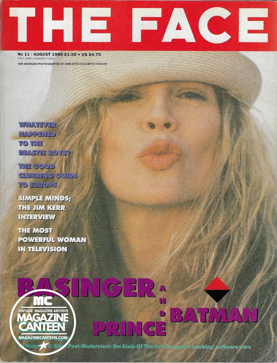 The Face Magazine 1989 - KIM BASINGER Herb Ritts