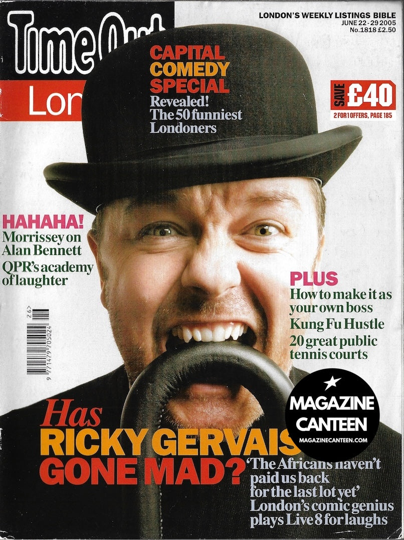 Time Out Magazine - Ricky Gervais – magazine canteen