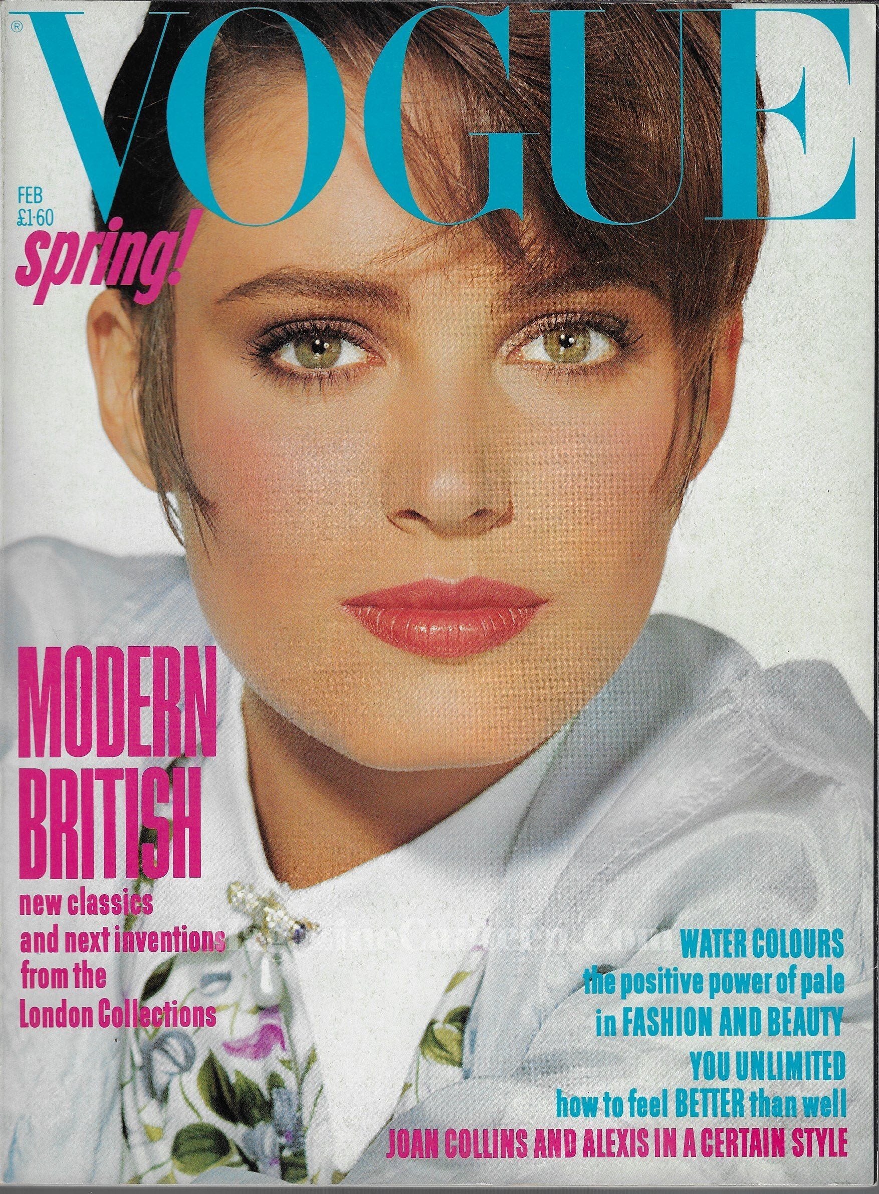  Vogue Magazine February 1985 - Jenna de Rosnay david bailey