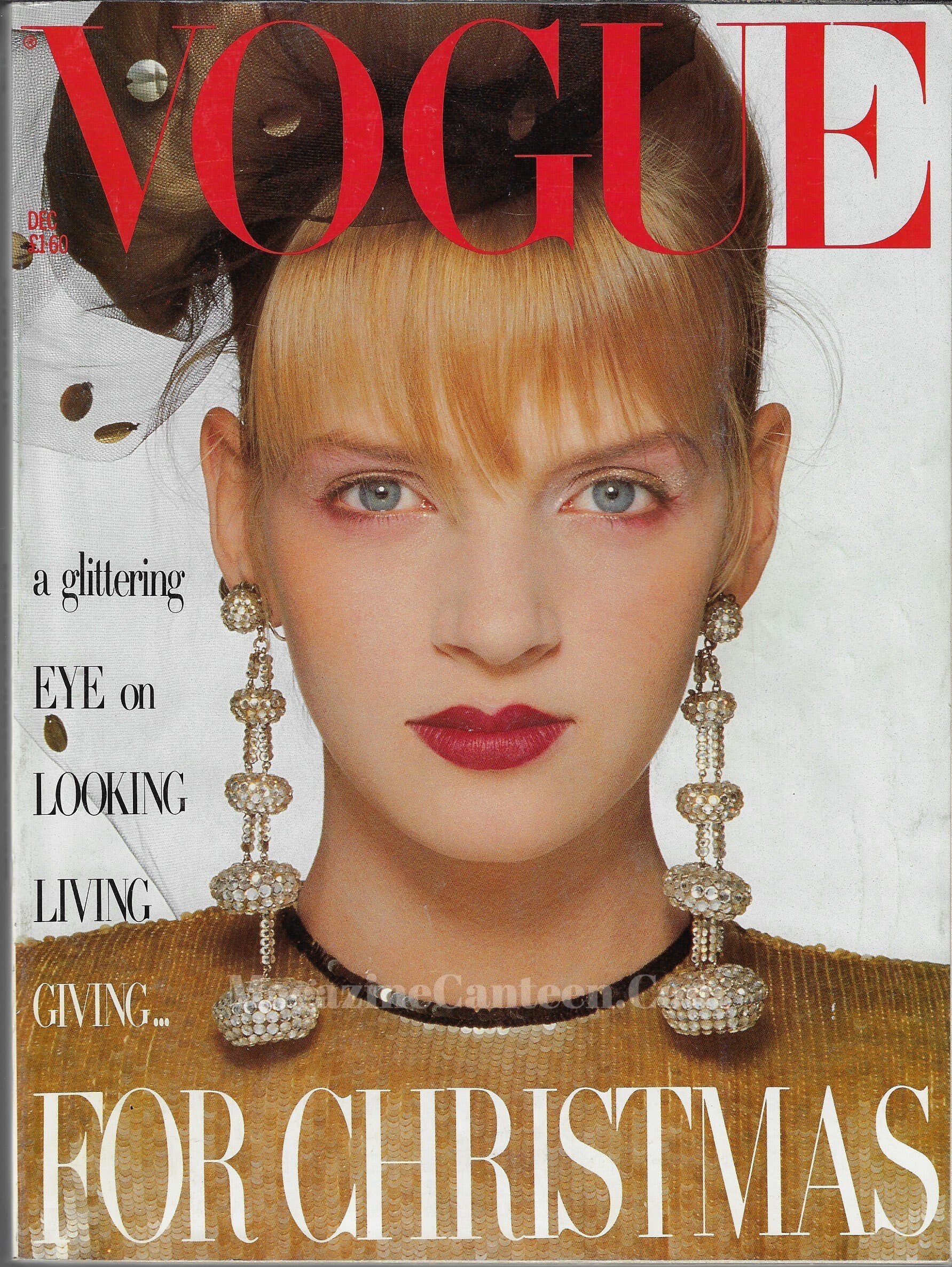 Vogue Magazine December 1985 - Uma Thurman