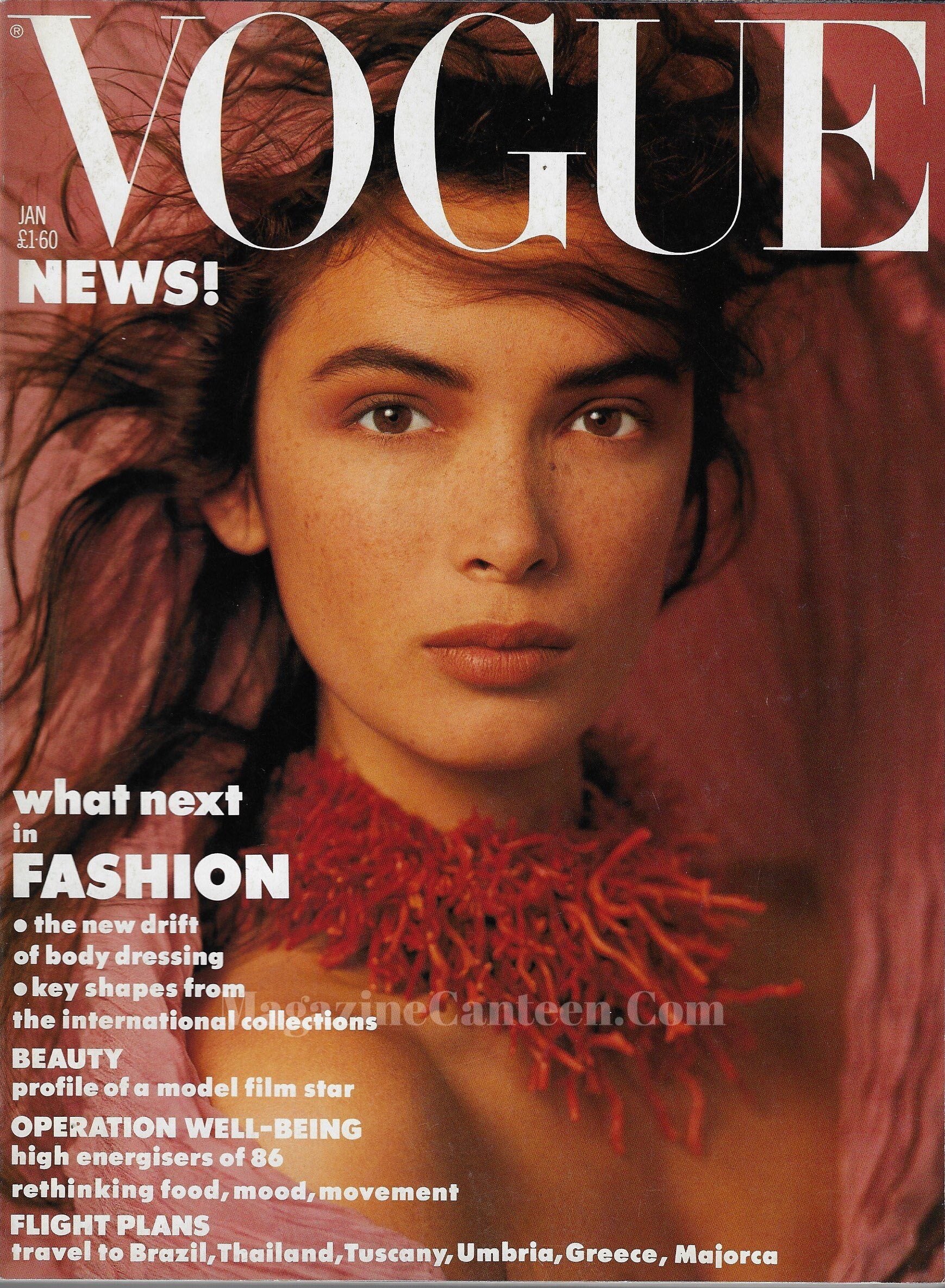 Vogue Magazine January 1986 - Linda Speirings