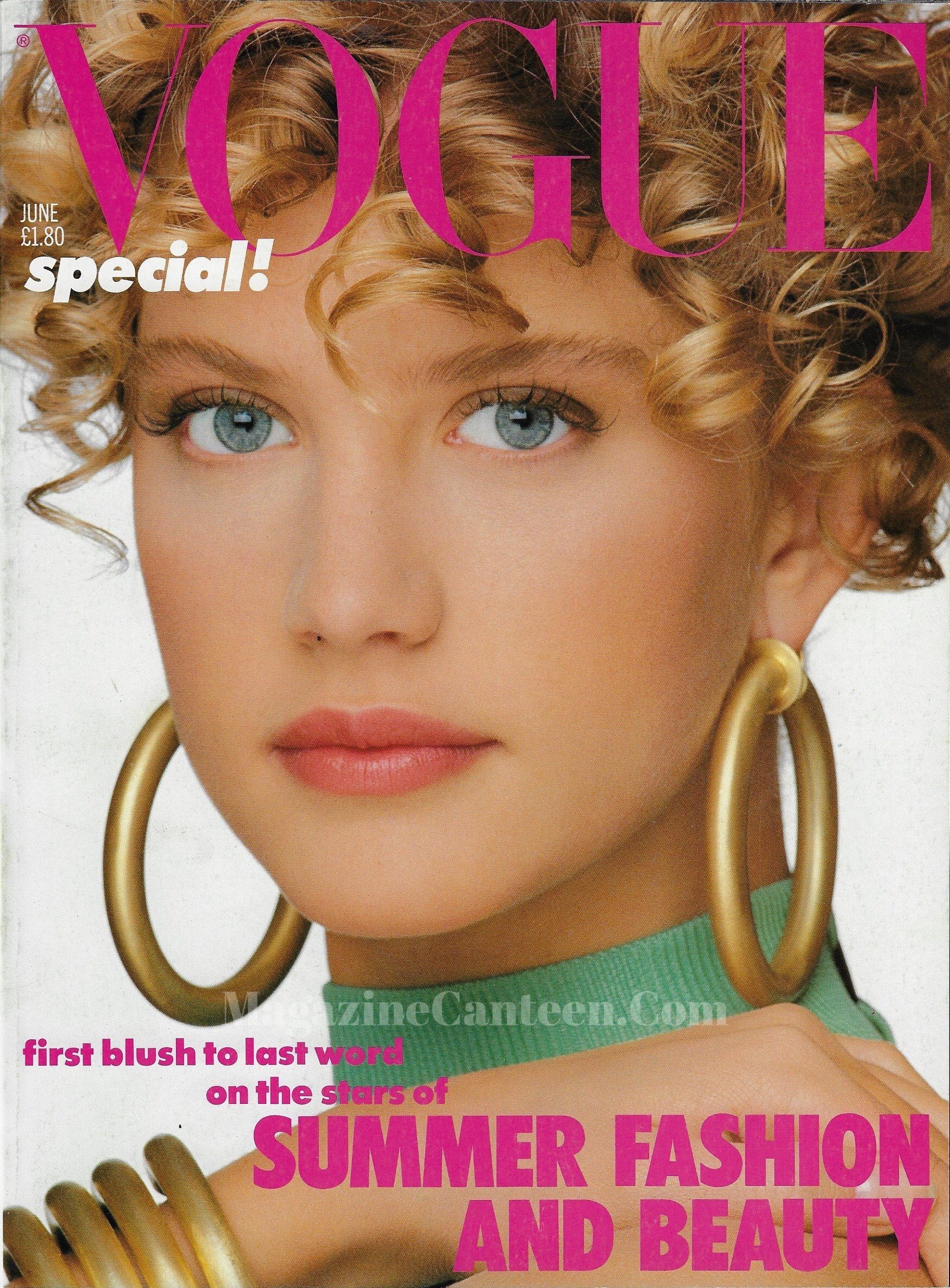 BRITISH Vogue Magazine June 1986 - Lisa Kauffman FOR SALE