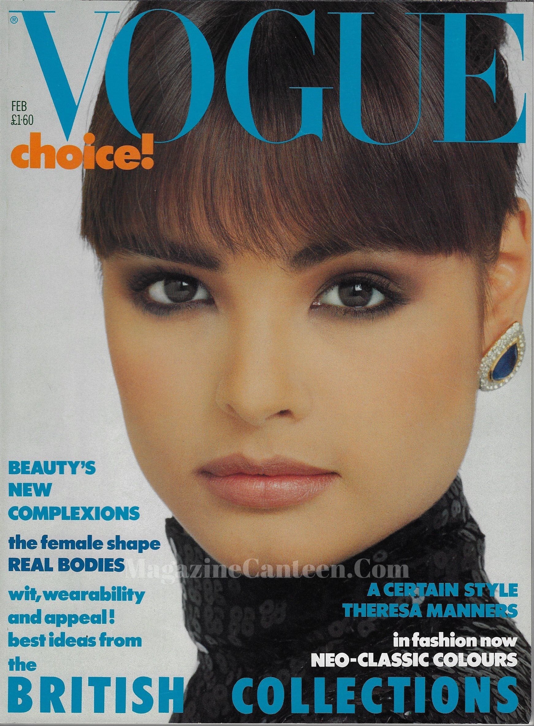 Vogue Magazine February 1986 - Talisa Soto for sale