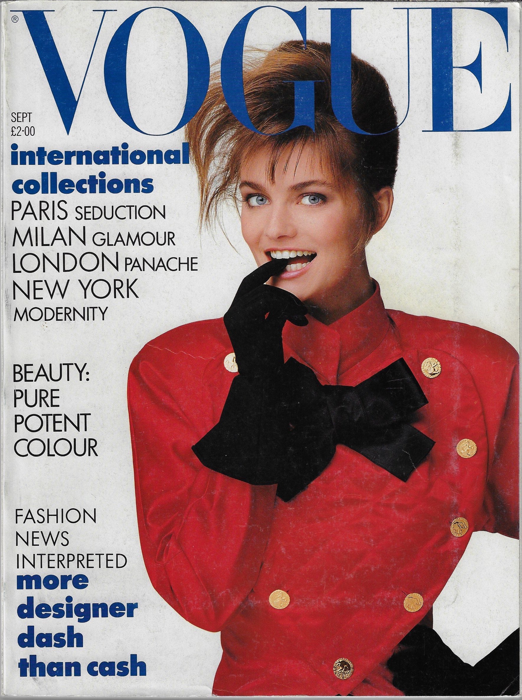 British Vogue Magazine September 1987 - Paulina Porizkova