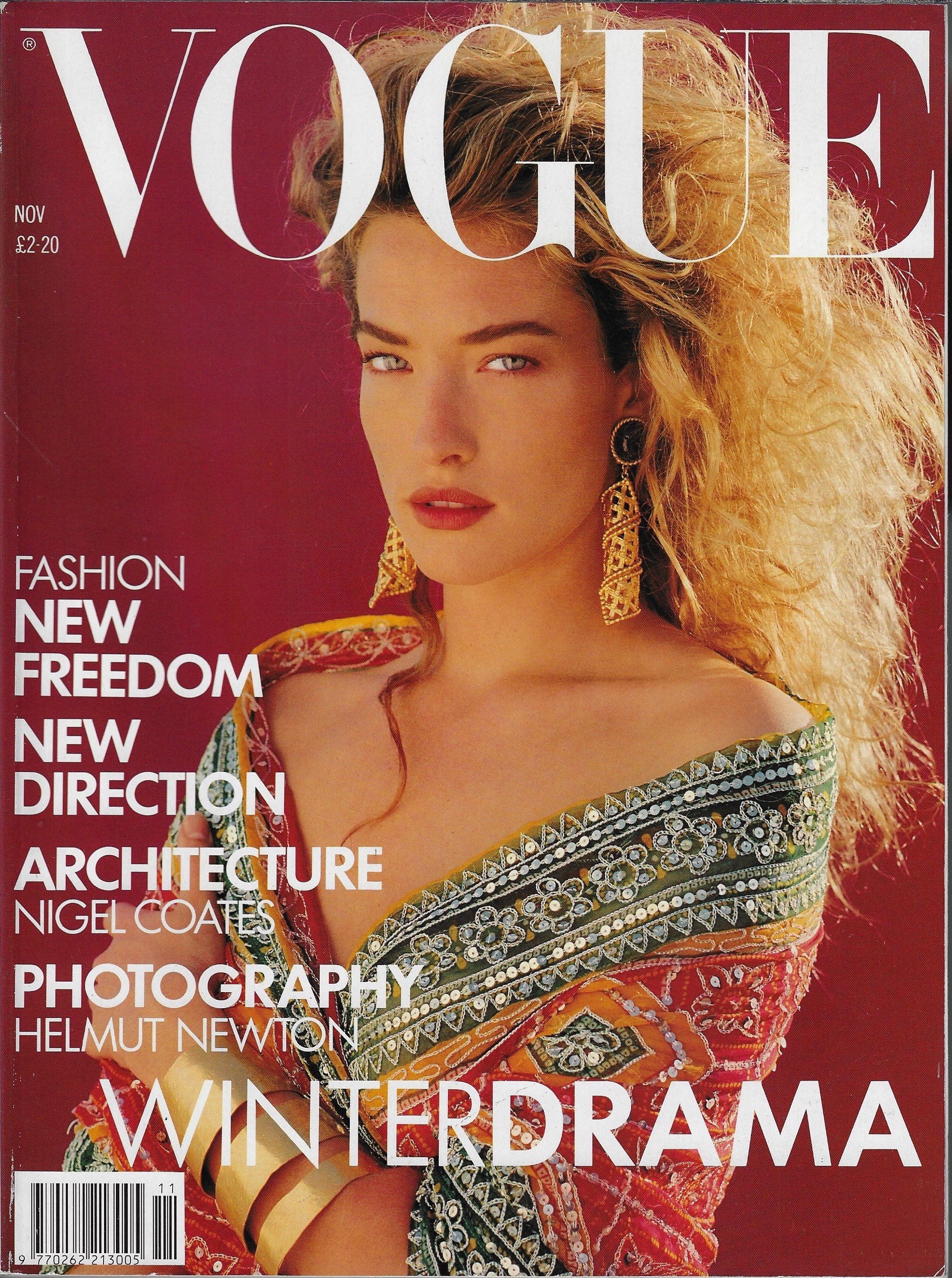 Vogue Magazine November 1988 - Tatjana Patitz Herb Ritts