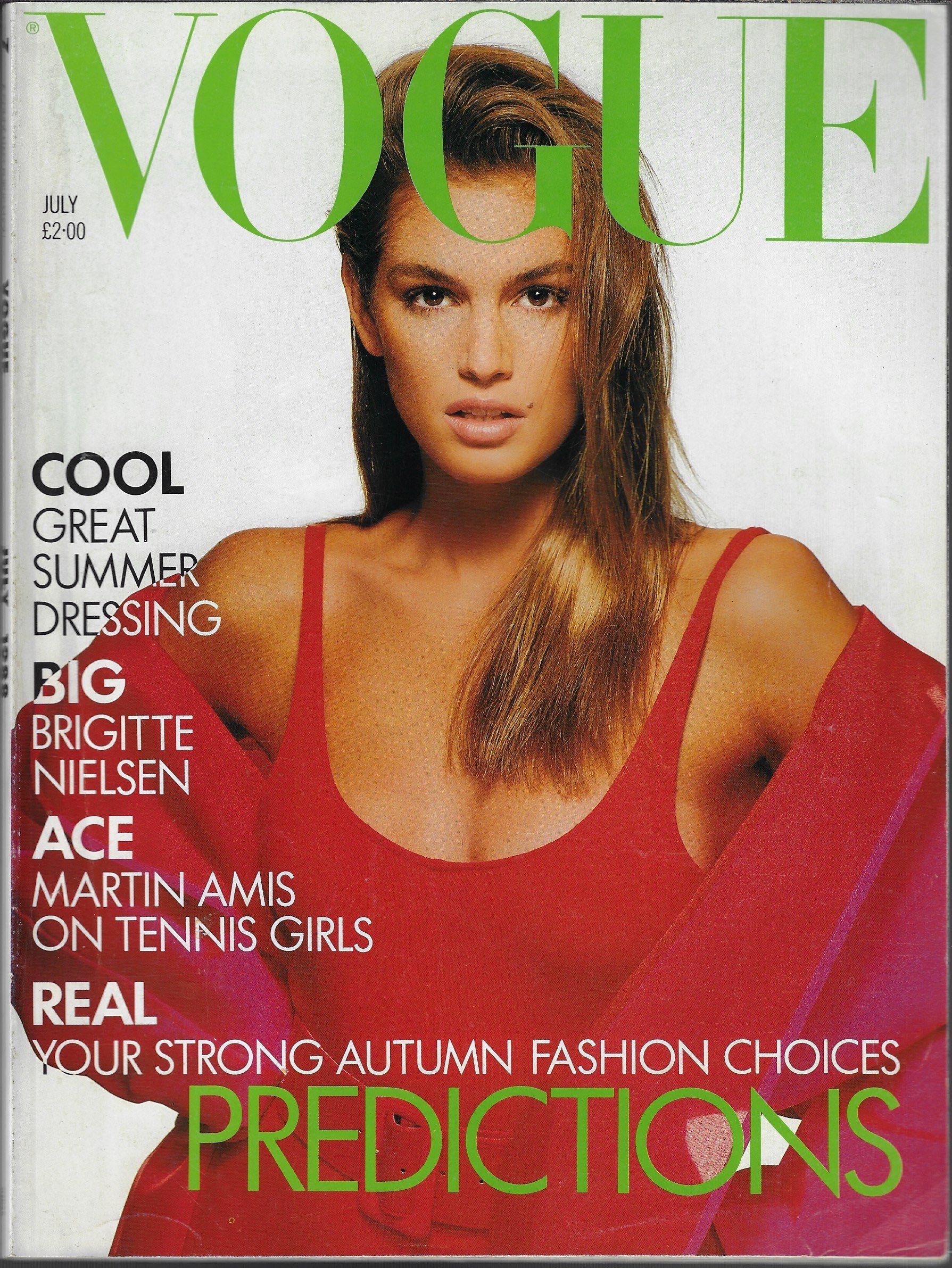 Vogue Magazine July 1988 - Cindy Crawford