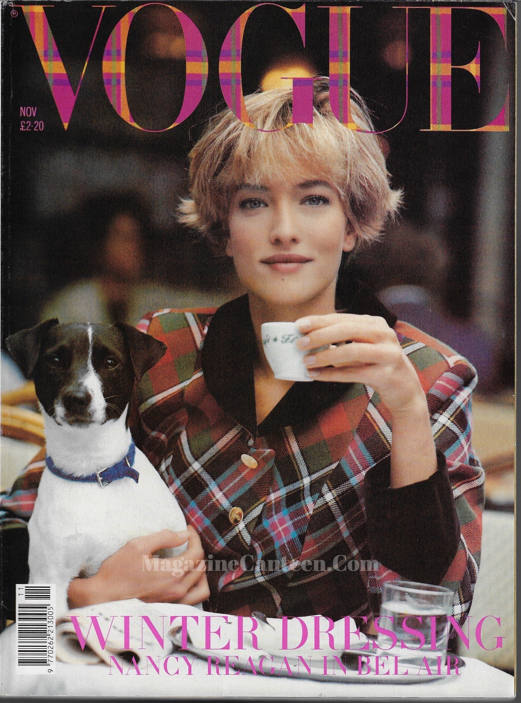 Vogue Magazine November 1989 - Tatjana Patitz