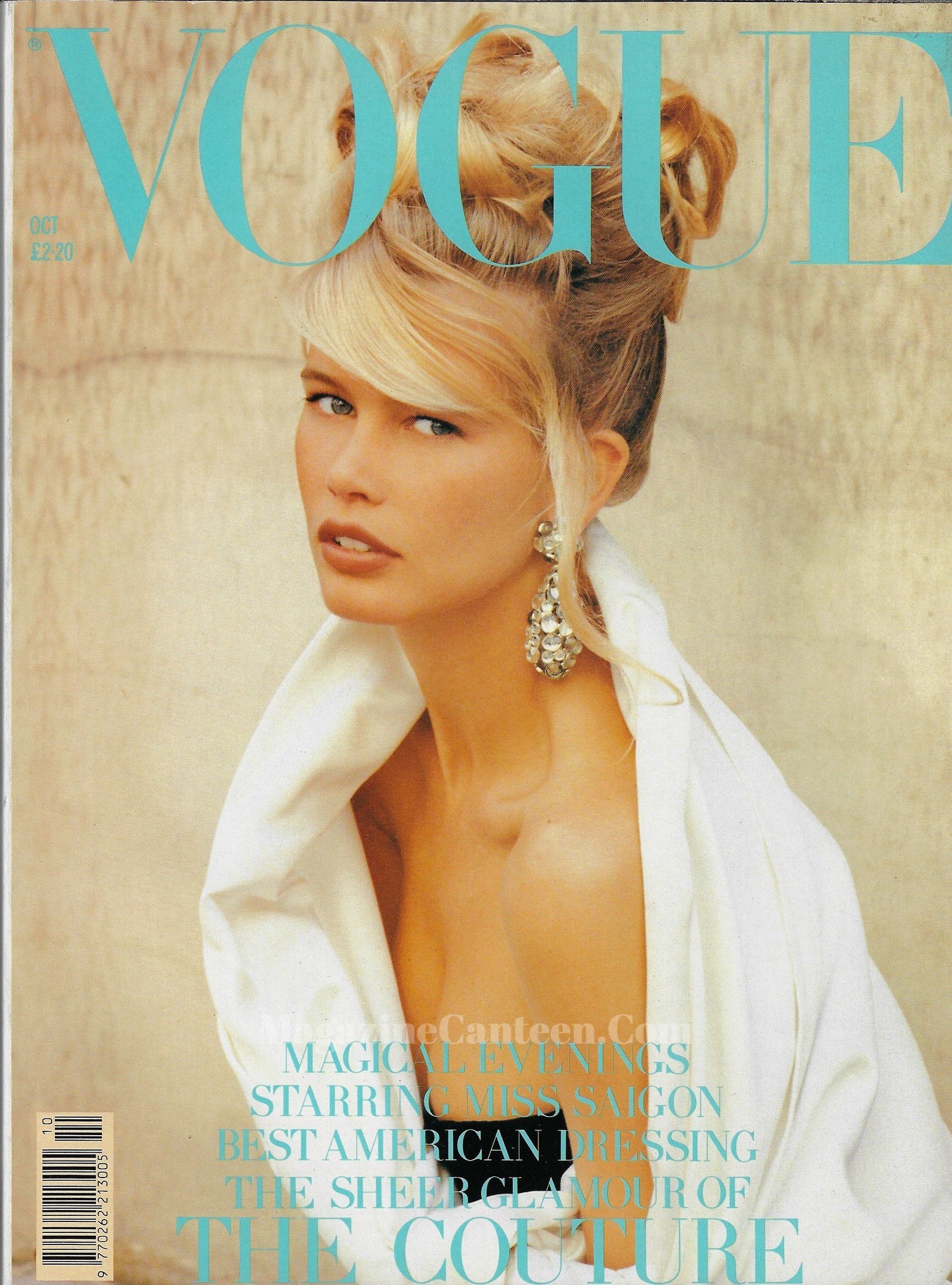 Vogue Magazine October 1989 - Claudia Schiffer