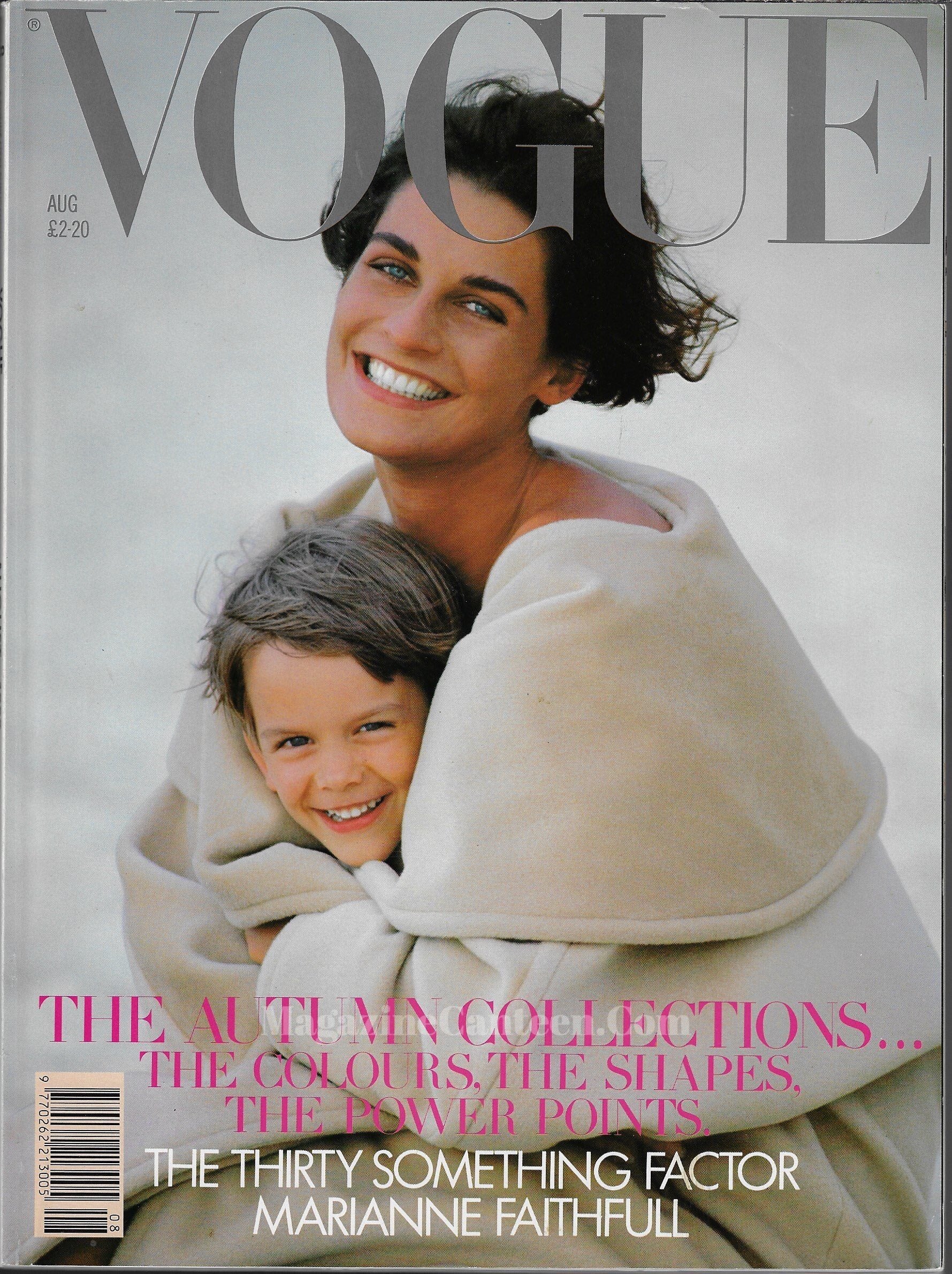 Vogue Magazine August 1989 - Vanessa Duve