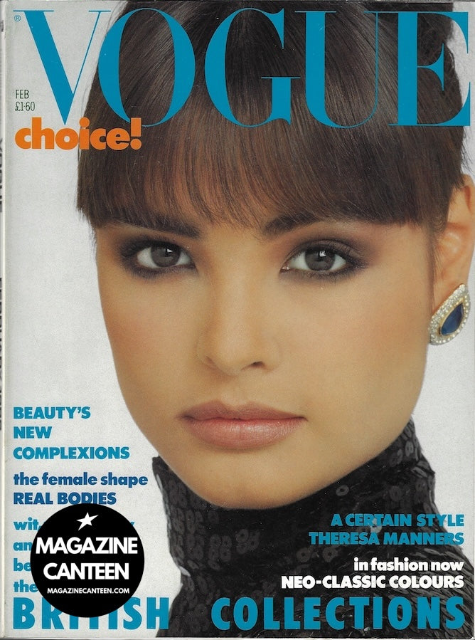 Vogue Magazine February 1986 - TALISA SOTO Linda Evangelista UMA THURMAN