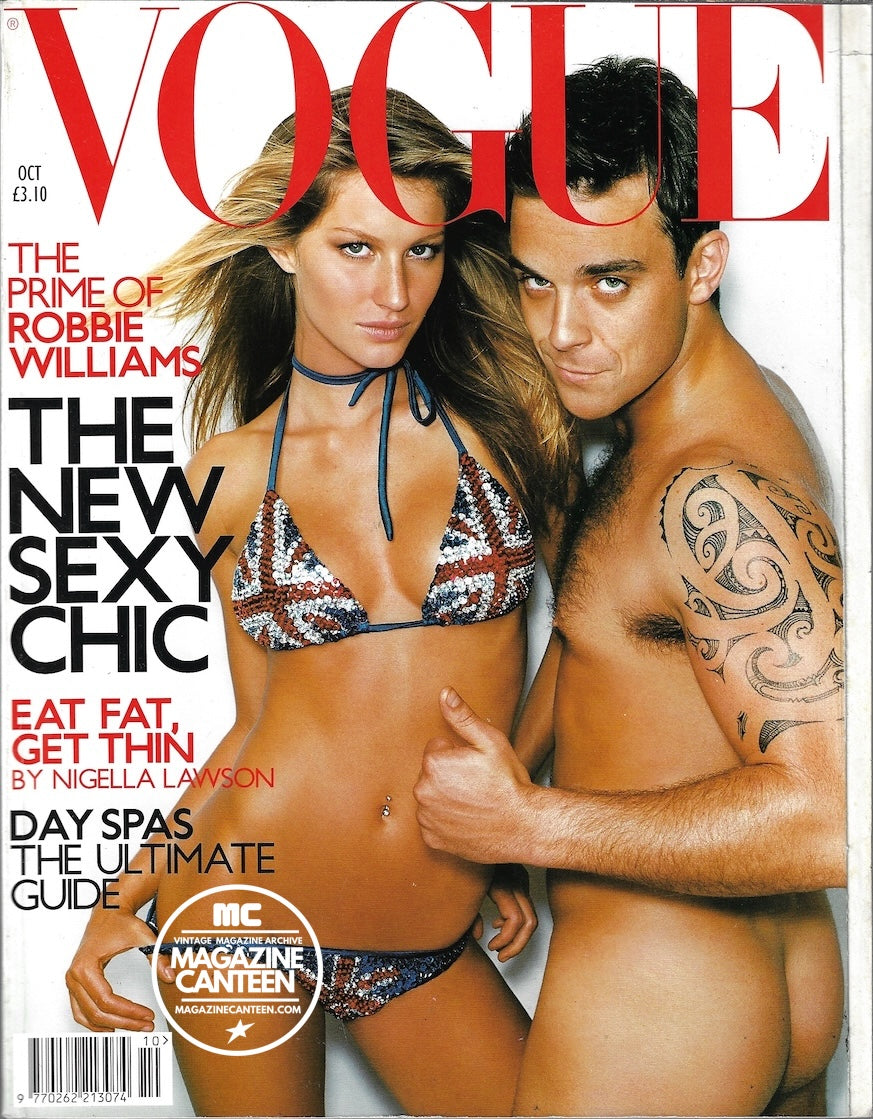 Vogue Magazine October 2000 - Gisele Bundchen ROBBIE WILLIAMS 