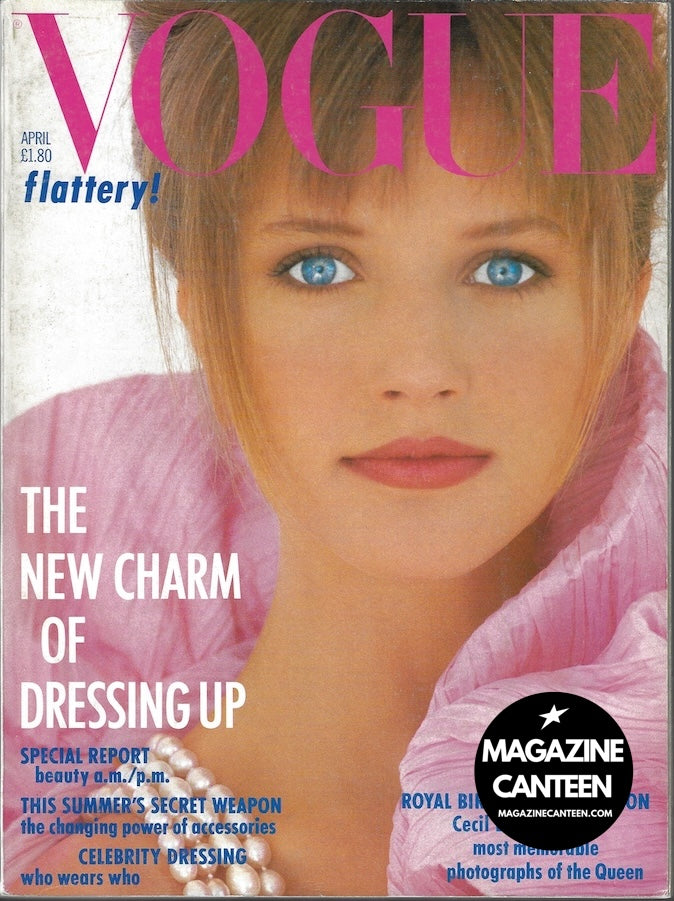 Vogue Magazine April 1986 - Cecilia Chancellor UMA THURMAN Paolo Roversi