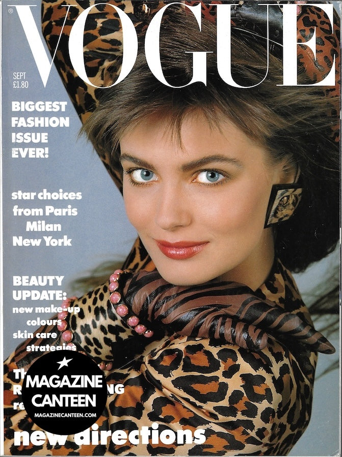 Vogue Magazine September 1986 - PAULINA PORIZKOVA Christy Turlington TOM HULCE