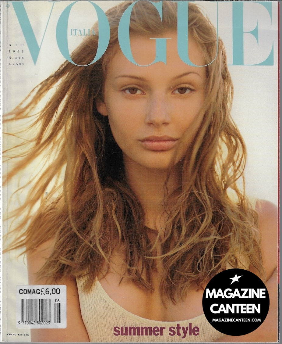 Vogue Italia Magazine 1993 - BRIDGET HALL Stephanie Seymour