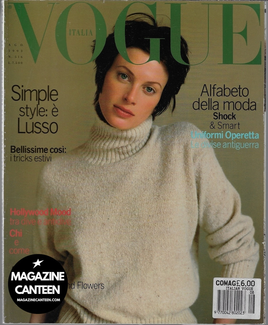 Vogue Italia Magazine 1993 - Kristen McMenamy BRIDGET HALL Tippi Hedren