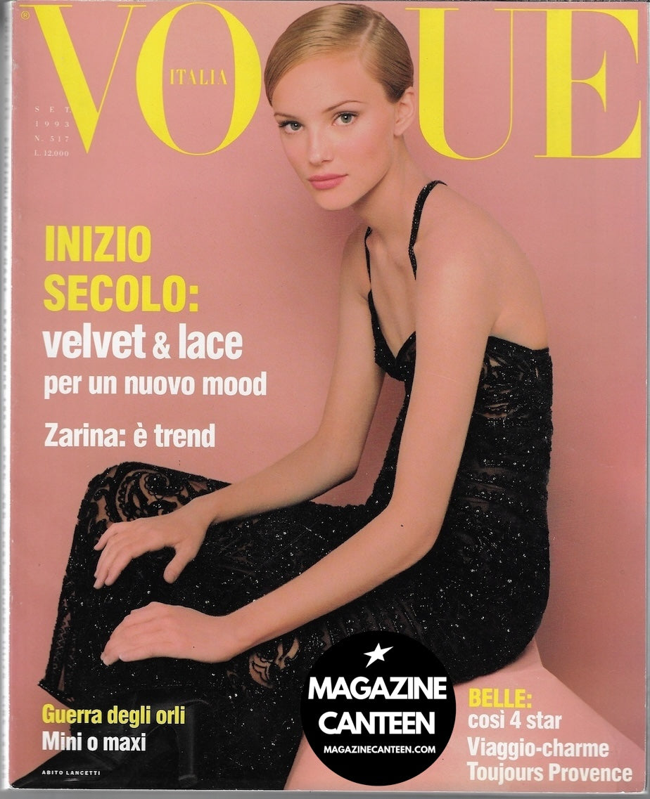 Vogue Italia Magazine 1993 - Jaime Rishar KRISTEN MCMENAMY Peggy Lipton